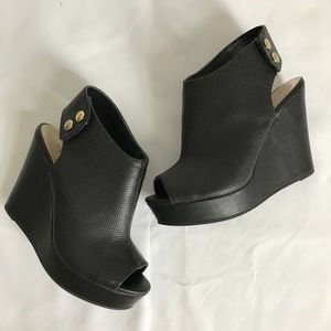 Soda Open Toe Wedges